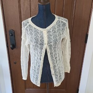 Elegant Cream Knit Women's Sweater
